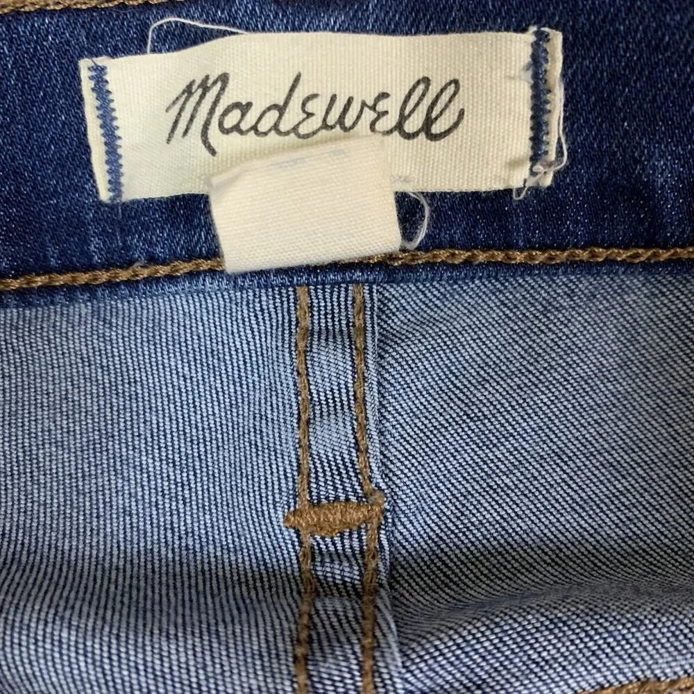 Madewell 10 Inch High Rise Skinny Jeans Button‎ Fly Stretch Denim 25